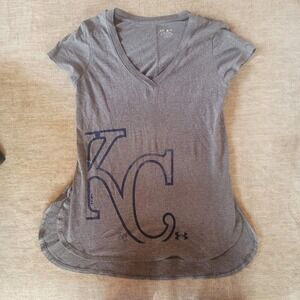 Under Armour Kansas City Royals MLB Heatgear Tee Shirt Women's SM Gray